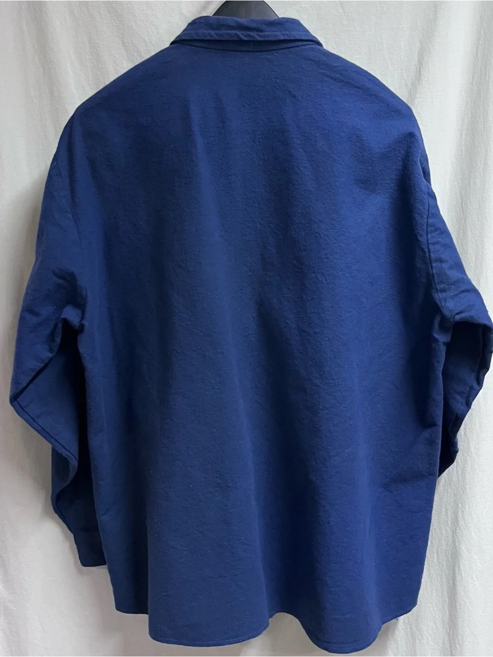 Vintage Ideal Mens Cotton Chamois Button Down Shirt Navy USA XLarge Workwear - Picture 9 of 9